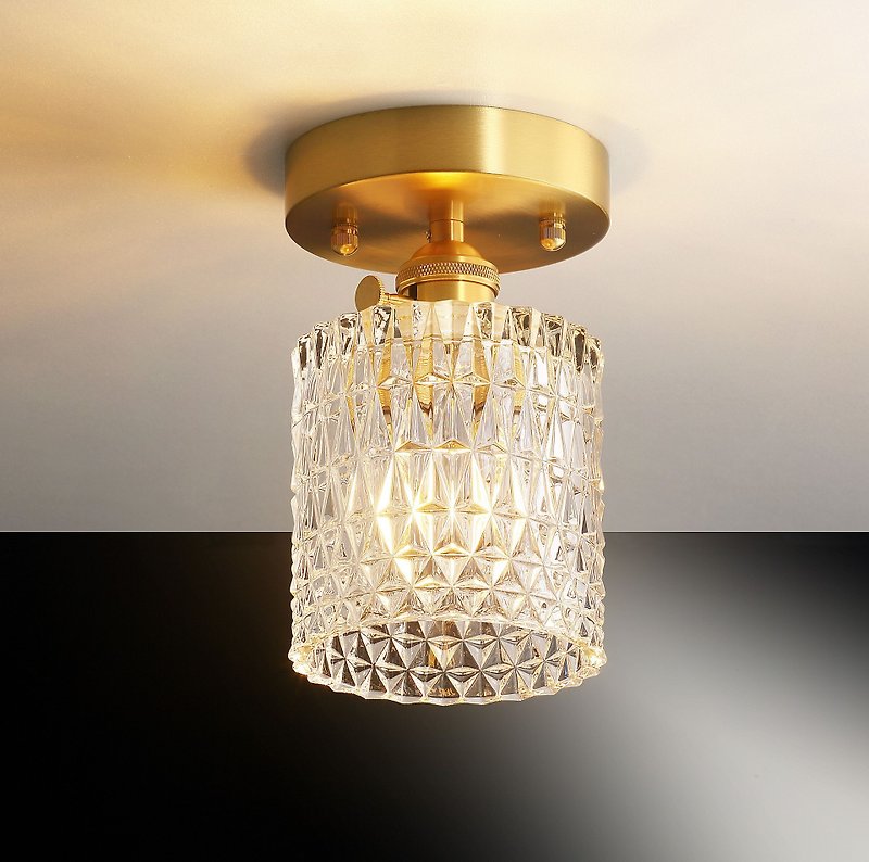 【尘年旧饰】怀旧铜制玻璃吊灯PL-1746附LED 6W灯泡 - 灯具/灯饰 - 玻璃 透明