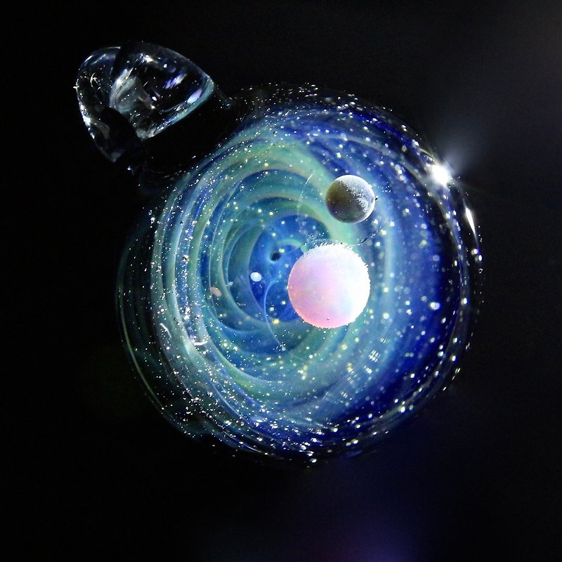 宇宙玻璃球 - 项链 - 玻璃 多色