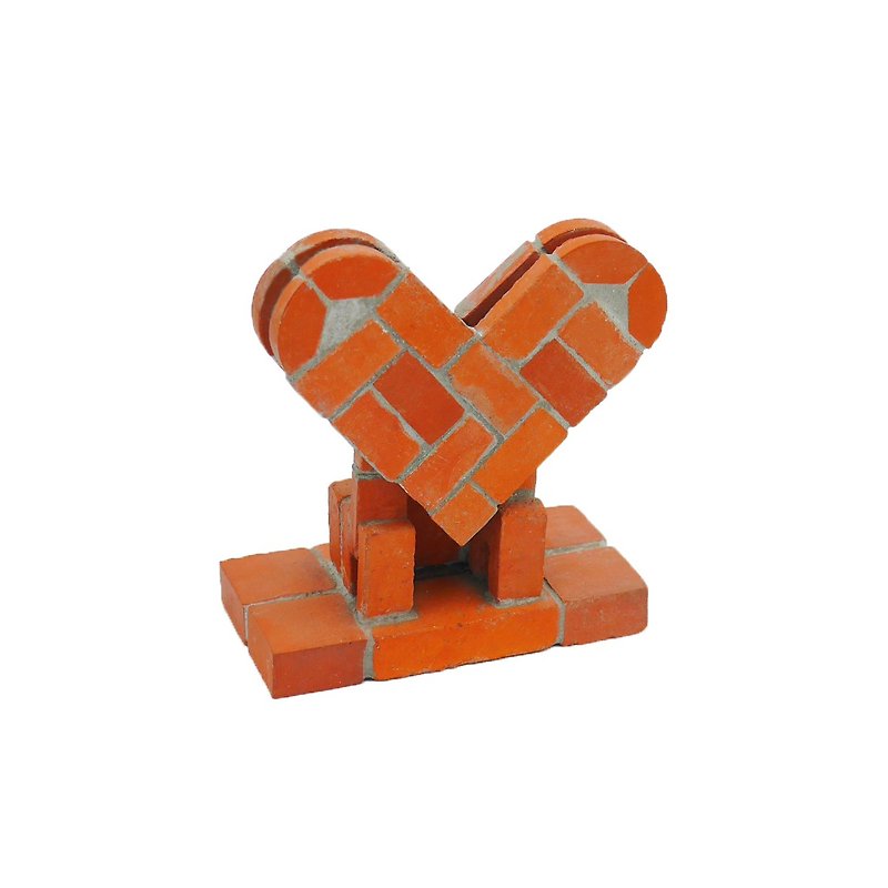 三和瓦窑－FUN心架DIY材料包(结婚礼物) - 名片架/名片座 - 其他材质 橘色