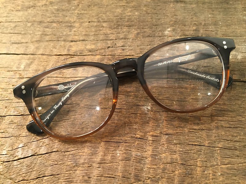 Absolute Vintage - 歌赋街(Gough Street) 梨型幼框板材眼镜 - Gray & Brown 灰啡色 - 眼镜/眼镜框 - 塑料 