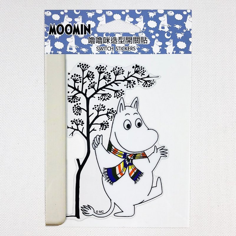 Moomin噜噜米授权-造型开关贴(01) - 贴纸 - 纸 白色