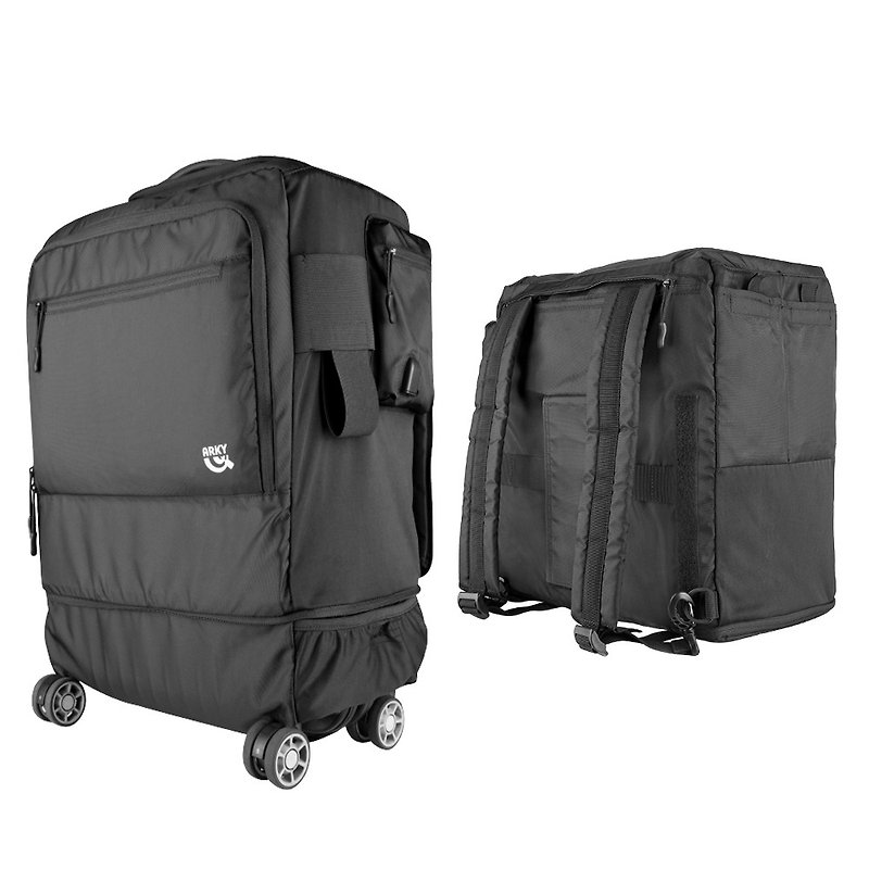 Titantour挑担包 多功能收纳登机箱保护行李套/后背包 - 行李箱/行李箱保护套 - 尼龙 黑色