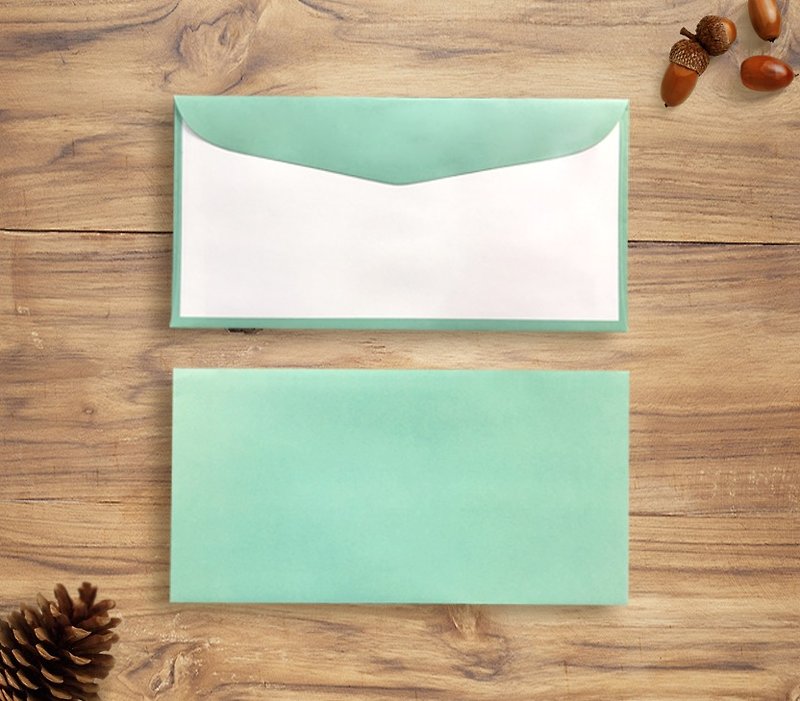 英式邮件风-西式信封－１０入 - 卡片/明信片 - 纸 绿色