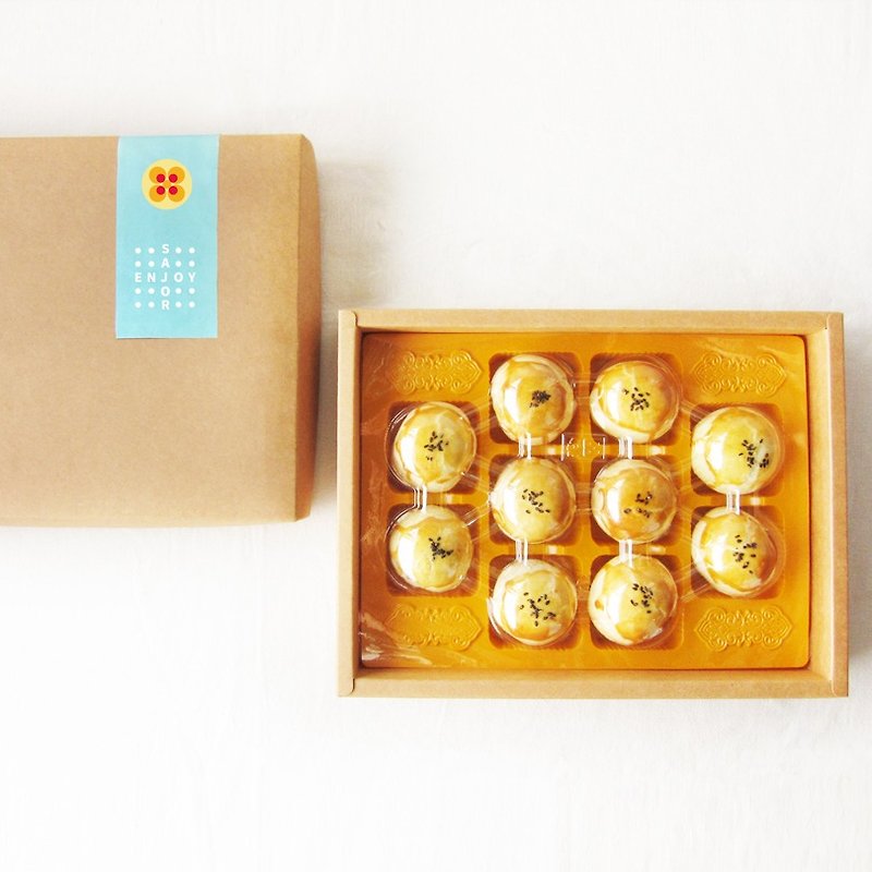 季节限定 - 幸福秋月 - 蛋黄酥礼盒   10 入 (盒) - 蛋糕/甜点 - 新鲜食材 黄色
