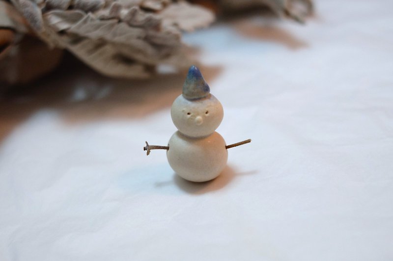 雪人手工陶瓷摆设 - 胸针 - 瓷 多色
