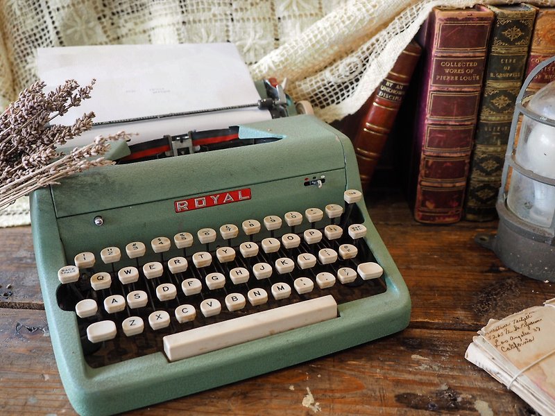 早期Royal青蓝色便携式打字机（JS） - 摆饰 - 其他金属 绿色