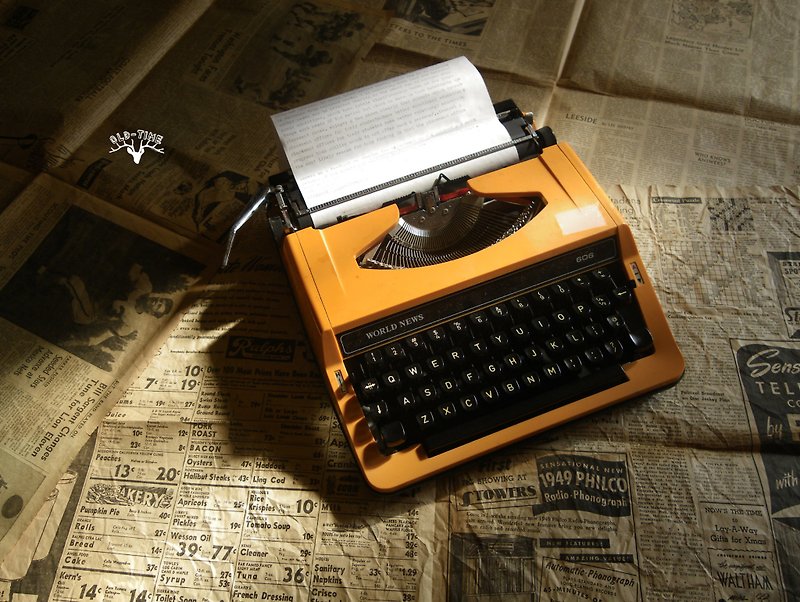 【老时光 OLD-TIME】早期橘色打字机(正常使用*台湾本国仅寄邮局* - 摆饰 - 其他材质 多色