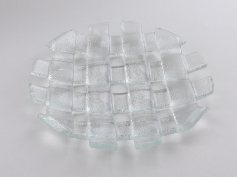 Icon 编织玻璃盘圆 20cm-95023 - 浅碟/小碟子 - 玻璃 