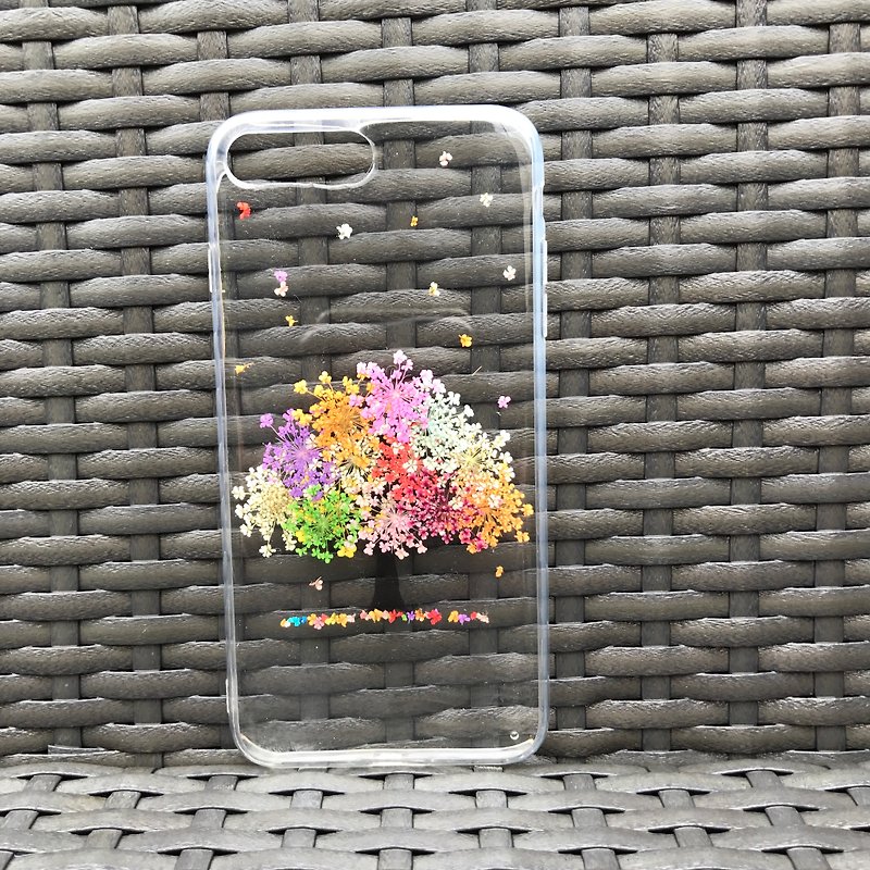 iPhone 7 PLUS 手机壳 Dry Pressed Flowers Case 押花 干燥花 彩色压花 树 031 - 手机壳/手机套 - 植物．花 多色