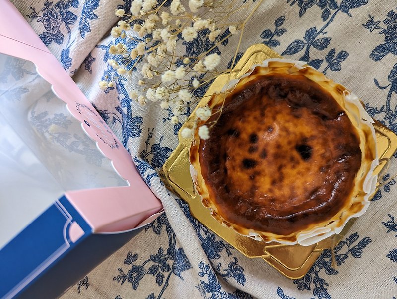 【得闲】经典原味巴斯克奶酪蛋糕-5/6寸 - 蛋糕/甜点 - 新鲜食材 咖啡色