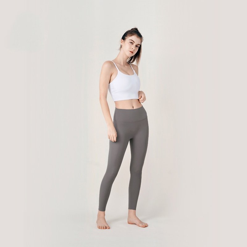 【Mukasa】LISSOM 轻盈裸感瑜珈裤 - 太空灰 - MUK-22901 - 女装瑜珈服 - 其他材质 灰色