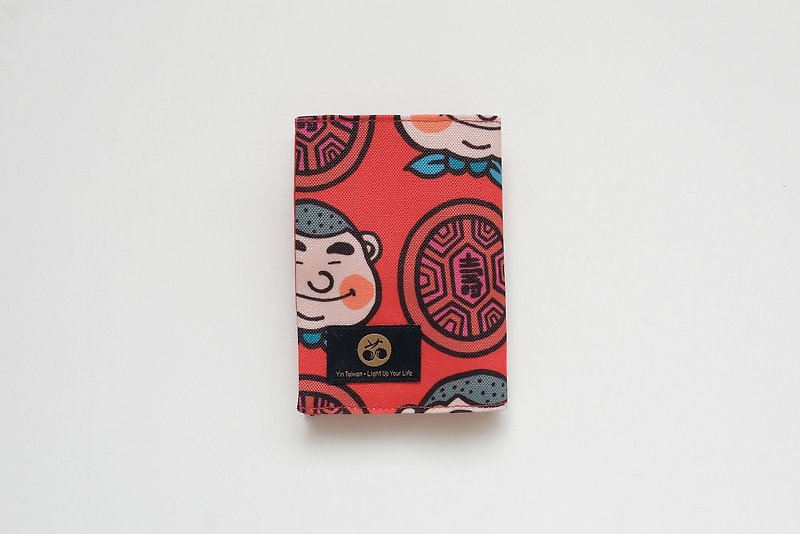 护照套  新丁粄印花 红底配色 - 护照夹/护照套 - 聚酯纤维 红色
