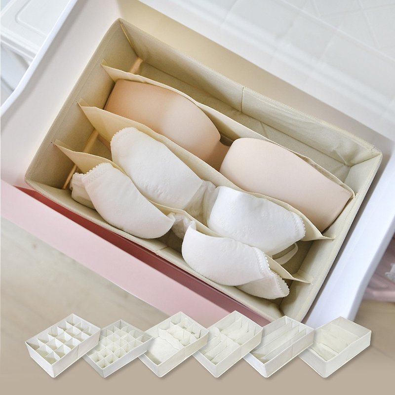 日本TOYO CASE 衣橱抽屉用多格分类收纳盒-2入-多种款式可选 - 收纳用品 - 其他材质 白色
