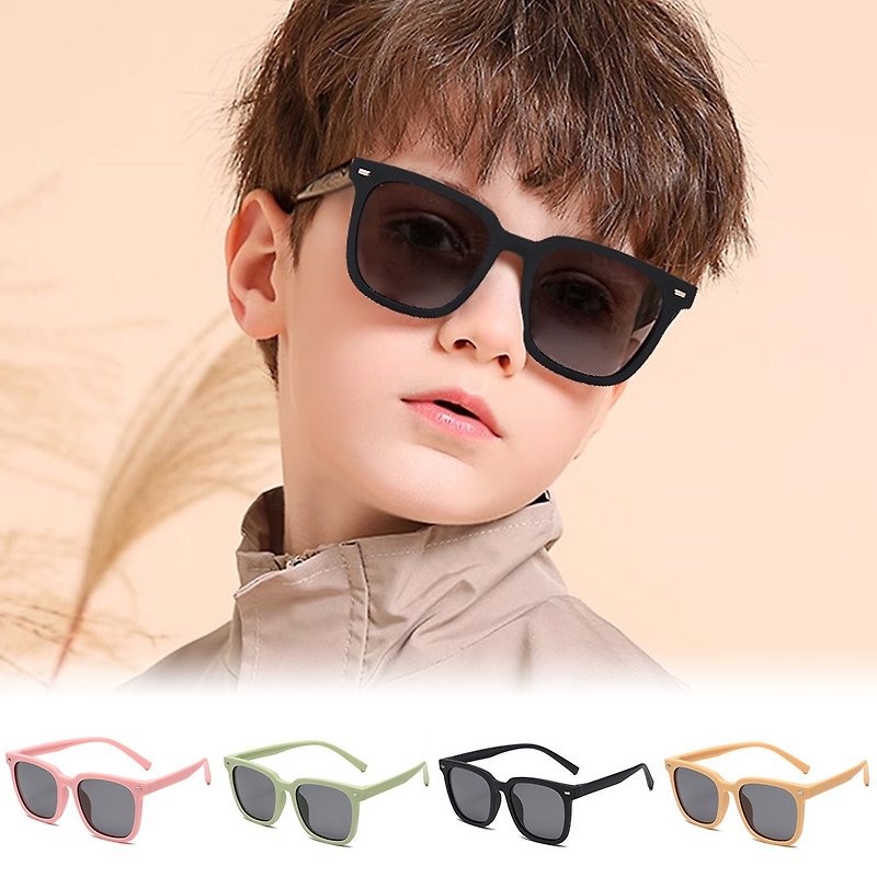 自然时尚运动轻量硅胶弹性儿童太阳眼镜│UV400小孩墨镜-4色任选 - 墨镜 - 塑料 多色