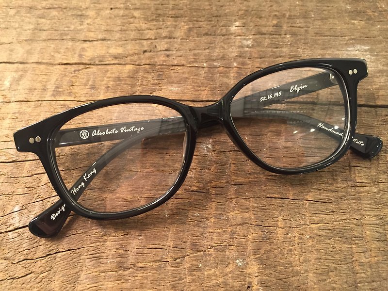 Absolute Vintage - 伊利近街(Elgin Street) 方型幼框板材眼镜 - Black 黑色 - 眼镜/眼镜框 - 塑料 