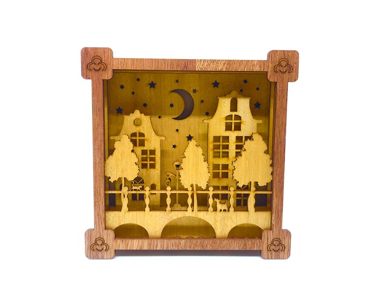 摆饰画框(风景/大佛/圣诞麋鹿) DIY 原木贴皮拼板 居家生活 - 摆饰 - 木头 咖啡色