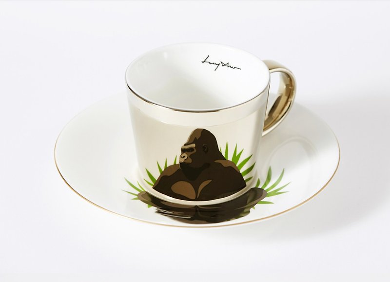 Luycho 镜面倒影杯组 咖啡杯 _ 猩猩 - 花瓶/陶器 - 陶 金色