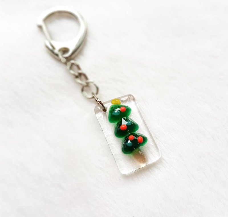 圣诞限定A－缤纷圣诞树钥匙圈 - 钥匙链/钥匙包 - 玻璃 多色