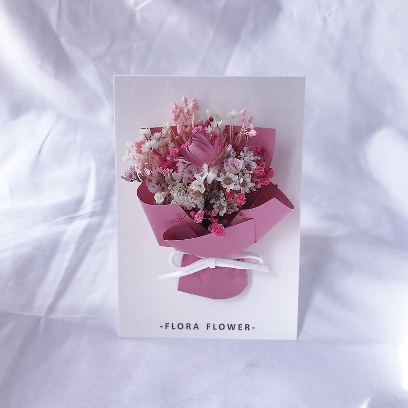 干燥花卡片-桃红色系 - 卡片/明信片 - 植物．花 紫色