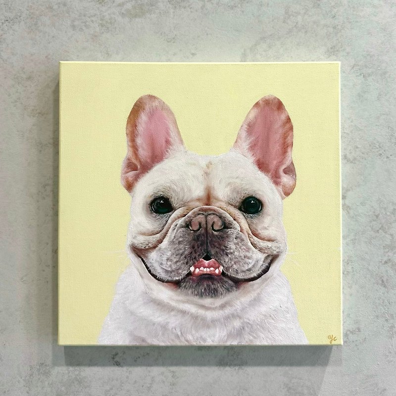 精致宠物定制画 30*30cm手绘 宠物肖像 油画 送礼 - 订制画像 - 棉．麻 