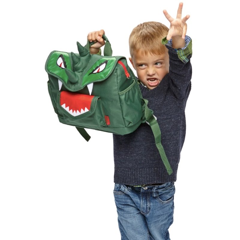 美国Bixbee3D动物童趣系列-英勇绿恐龙小童背包 - 其他 - 聚酯纤维 绿色