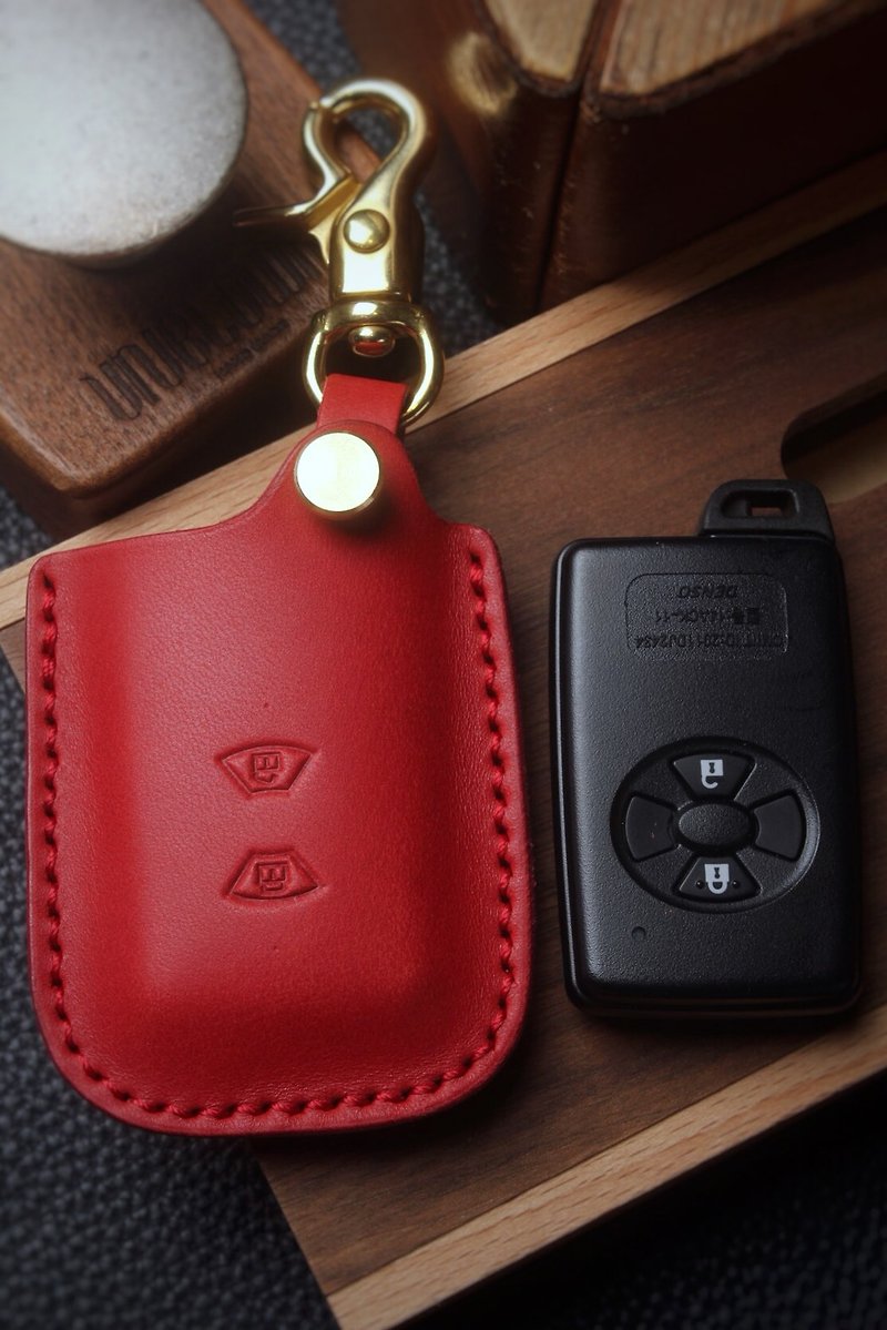 【波赛顿精品手工皮件】Toyota 丰田 汽车钥匙包 皮套 手工 订制 - 钥匙链/钥匙包 - 真皮 