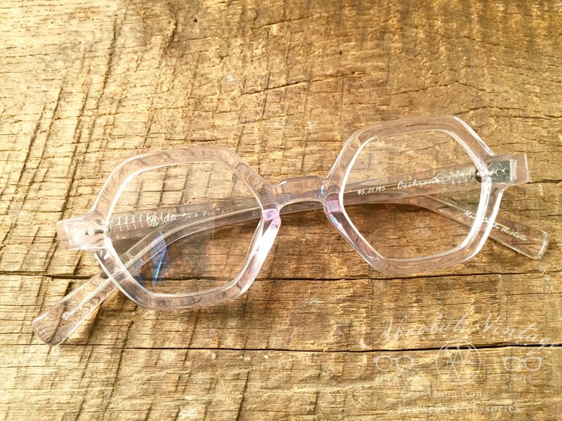 Absolute Vintage - Cochrane Street 阁麟街 六角粗框板材眼镜 - Crystal 透明 - 眼镜/眼镜框 - 塑料 