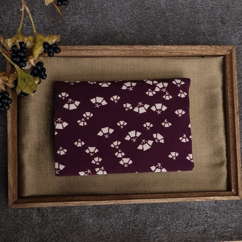 扇文　きものカードケース　 - 名片夹/名片盒 - 丝．绢 紫色