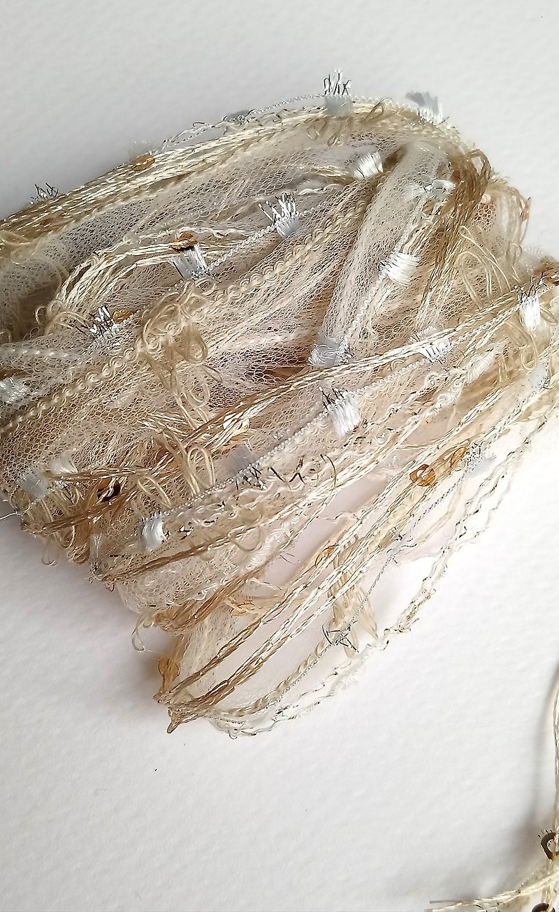 日本混合纱线　100厘米 - 编织/刺绣/羊毛毡/裁缝 - 聚酯纤维 金色