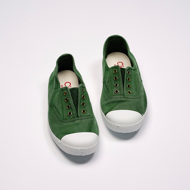西班牙国民帆布鞋 CIENTA  70777 60 绿色 洗旧布料 大人 - 女款休闲鞋 - 棉．麻 灰色