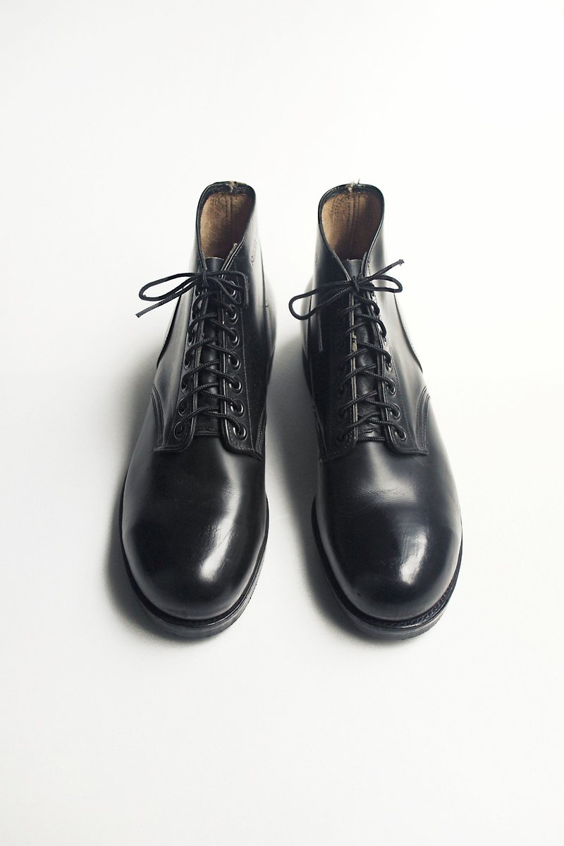 60s 美制工作踝靴｜US Navy Chukka Boots US 10R EUR 4344 -Deadstock - 男款靴子 - 真皮 黑色
