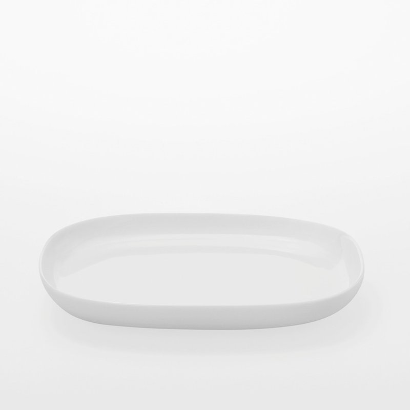 TG 白瓷方盘 173mm - 盘子/餐盘/盘架 - 瓷 白色