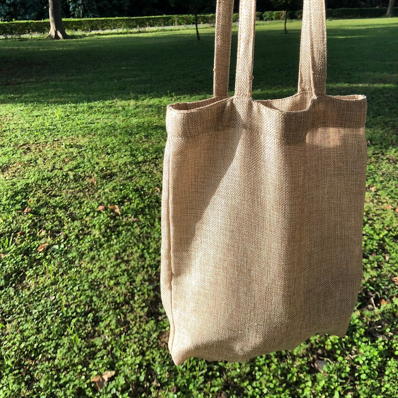 环保购物袋/野餐 - 侧背包/斜挎包 - 棉．麻 白色