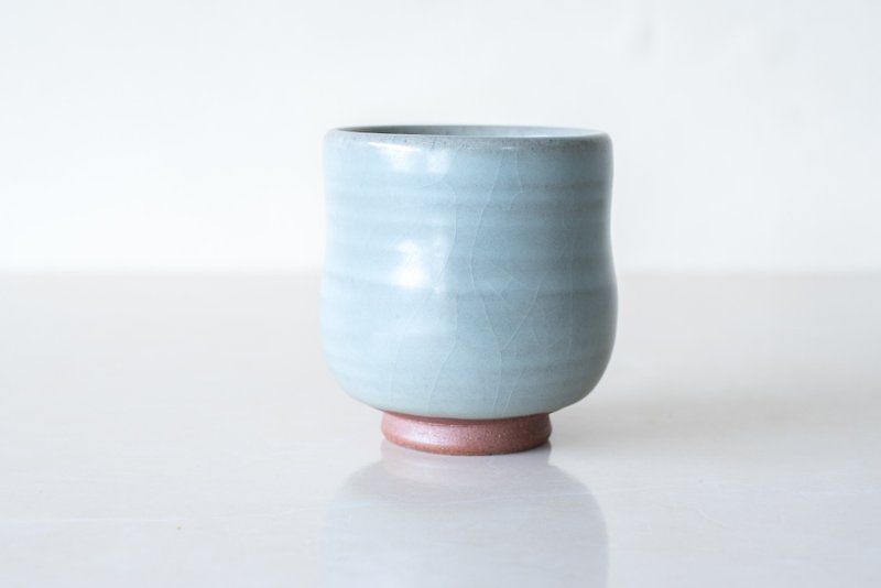 扭转茶杯 / 手拉坏・釉烧手作陶器 - 茶具/茶杯 - 陶 蓝色