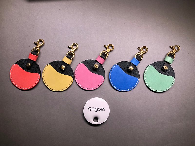 【Mini5】Gogoro钥匙圈 (黑底撞色/亮色/五色) - 钥匙链/钥匙包 - 真皮 