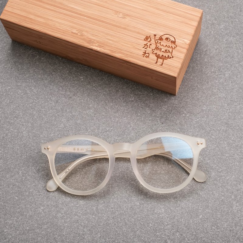 【福利品】韩国复古圆框 意大利板材 消光雾面乳白 限量款 - 眼镜/眼镜框 - 其他材质 白色