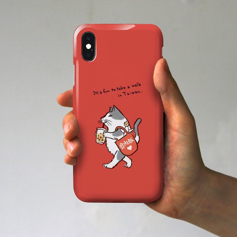 Smartphone case Cat walks in Taiwan Red orange
