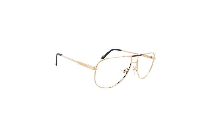 可加购平光/度数镜片 Solex SY-265 COL.01 90年代香港制古董眼镜 - 眼镜/眼镜框 - 其他金属 金色