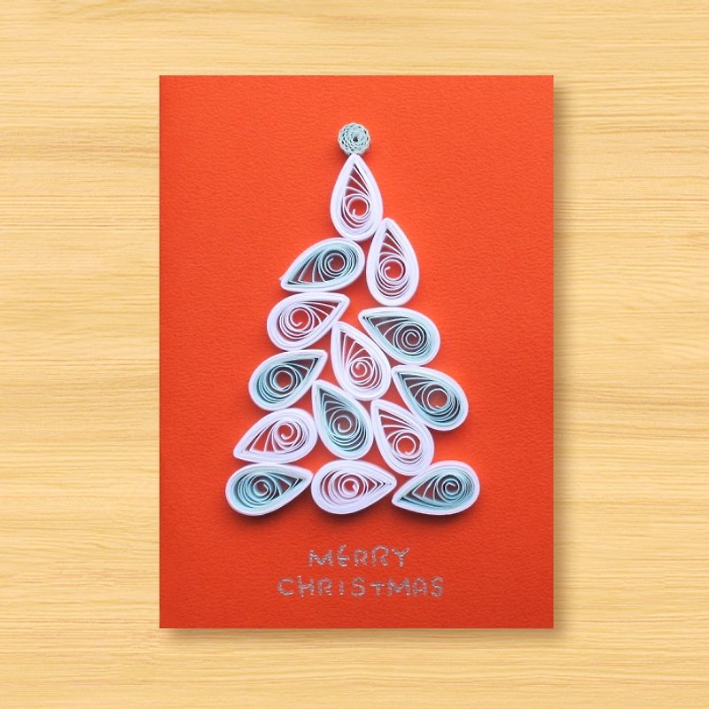 手工卷纸卡片 _ 圣诞树 M ... 圣诞卡、圣诞节 - 卡片/明信片 - 纸 红色
