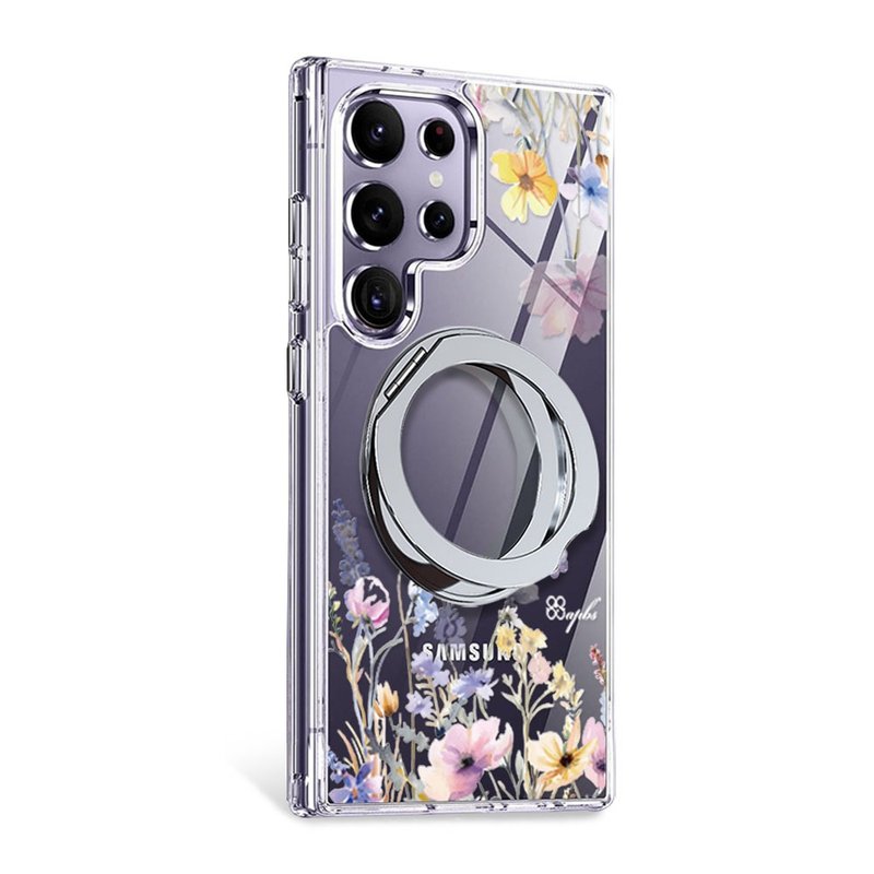 apbs Samsung S25/S24/A56 军规360旋转磁吸立架手机壳-十里春 - 手机壳/手机套 - 其他材质 多色
