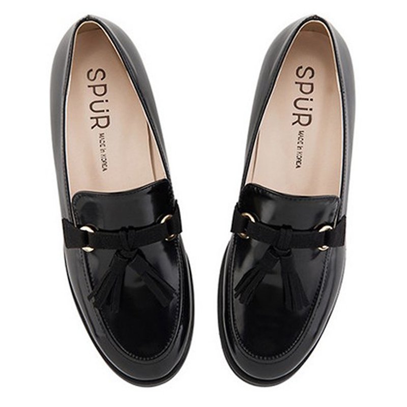 PRE-ORDER – SPUR 皮带扣流苏平底鞋 MS7023 BLACK - 女款休闲鞋 - 人造皮革 
