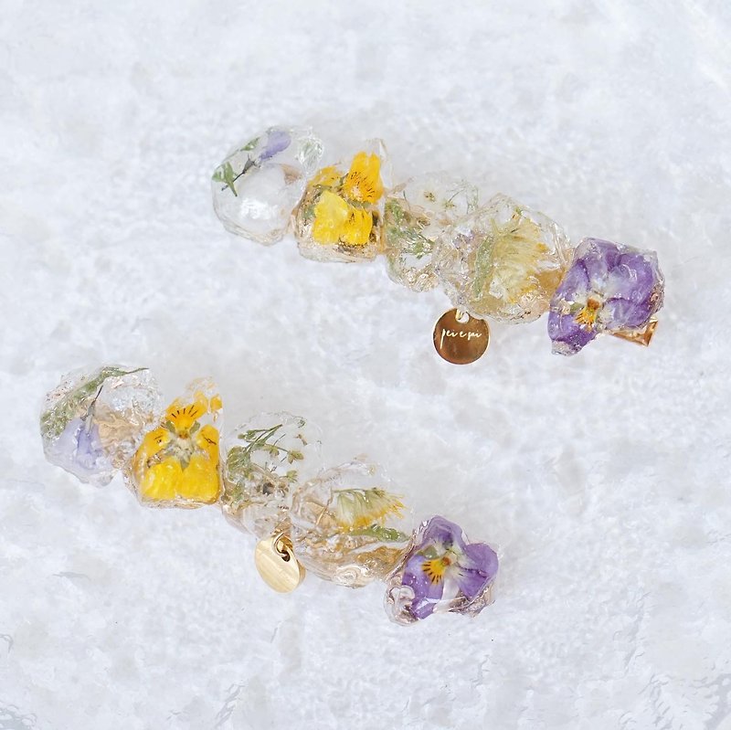 春季花材矿石款发夹 - 发饰 - 其他材质 透明