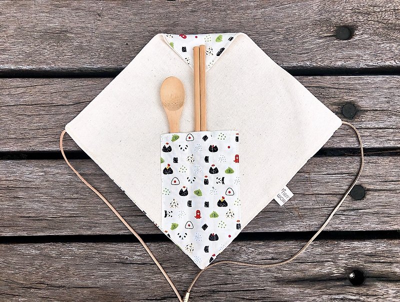 新款和风餐具组(附木头餐具)-米色饭团 - 筷子/筷架 - 棉．麻 