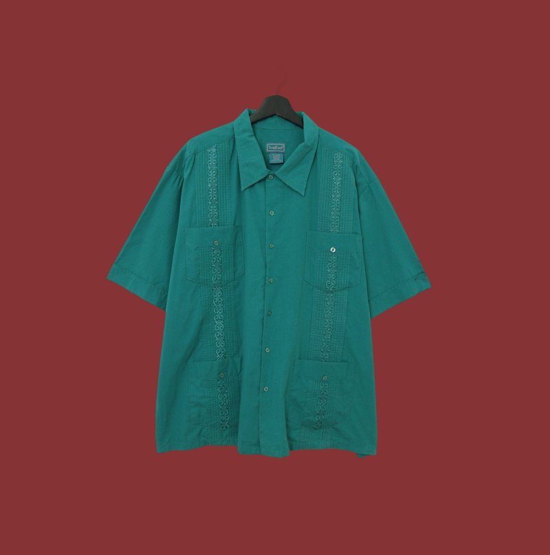 Back to Green- 古巴刺绣衬衫 cb-11 vintage shirt - 男装衬衫 - 聚酯纤维 