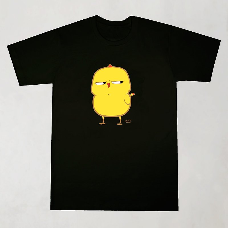 Warbie T-shirt combed cotton (Black) - 中性连帽卫衣/T 恤 - 棉．麻 黑色