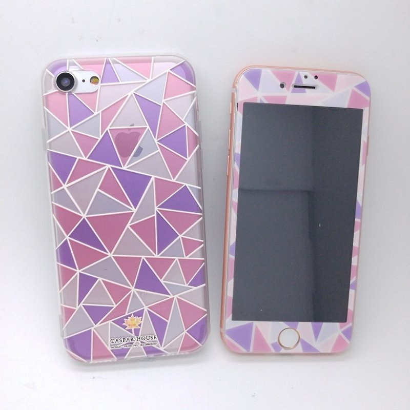Goody Bag – 马赛克 iPhone 7手机壳保护贴套装 包邮福袋 粉红粉紫色 - 手机壳/手机套 - 其他材质 粉红色