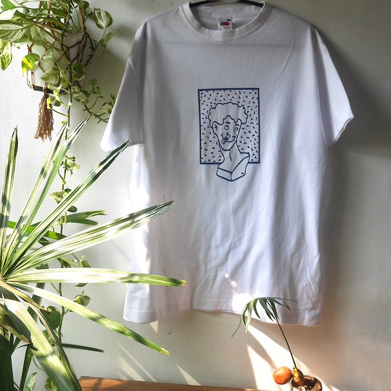 T-shirt illustrated by fk - 其他 - 棉．麻 白色