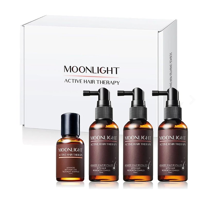 Moonlight 莯光 进化版 完整育发组 (三个月份) 精装礼盒组 - 精华液/安瓶 - 其他材质 白色