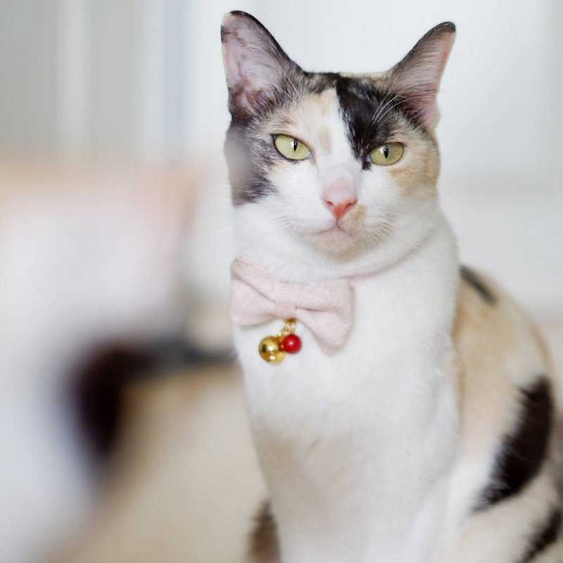 Earthy Breakaway Cat Collar : Petal color - 项圈/牵绳 - 棉．麻 粉红色