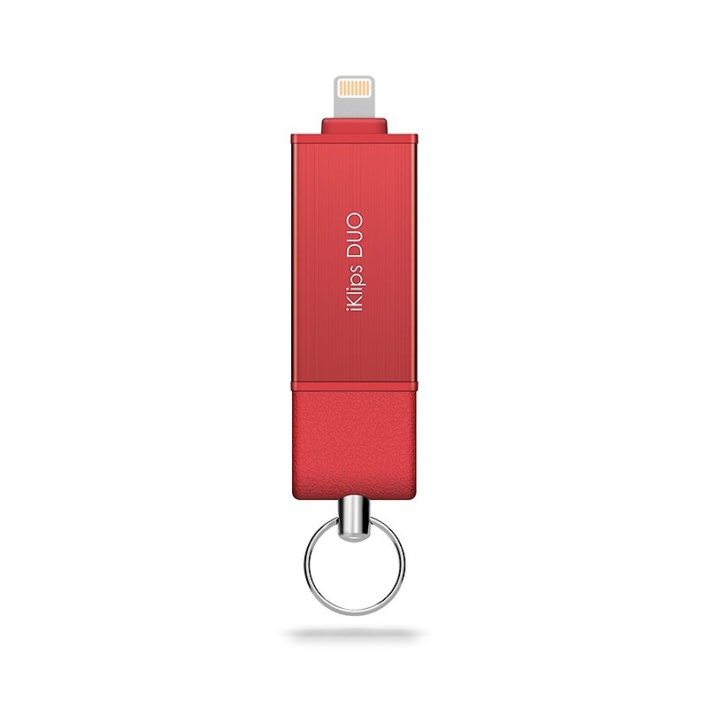 iKlips DUO 苹果iOS极速双向随身碟 128GB 红 - U盘 - 其他金属 红色